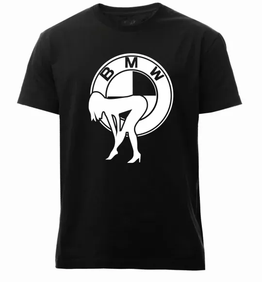 Чоловіча преміум футболка BMW girl Чорний фото