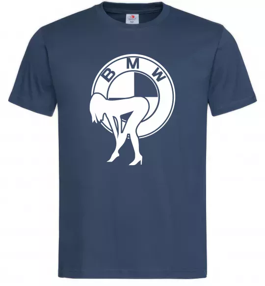 Чоловіча футболка BMW girl Темно-синій фото