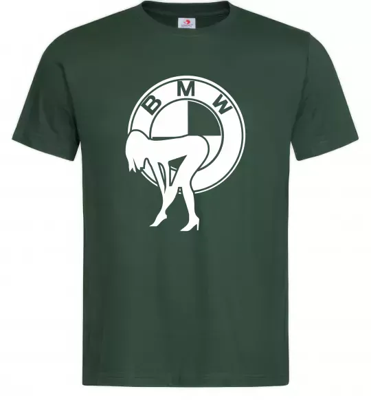 Чоловіча футболка BMW girl Темно-зелений фото