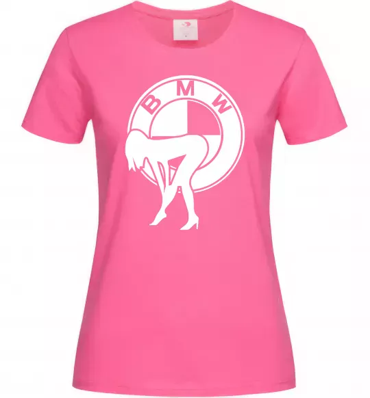 Жіноча футболка BMW girl Яскраво-рожевий фото