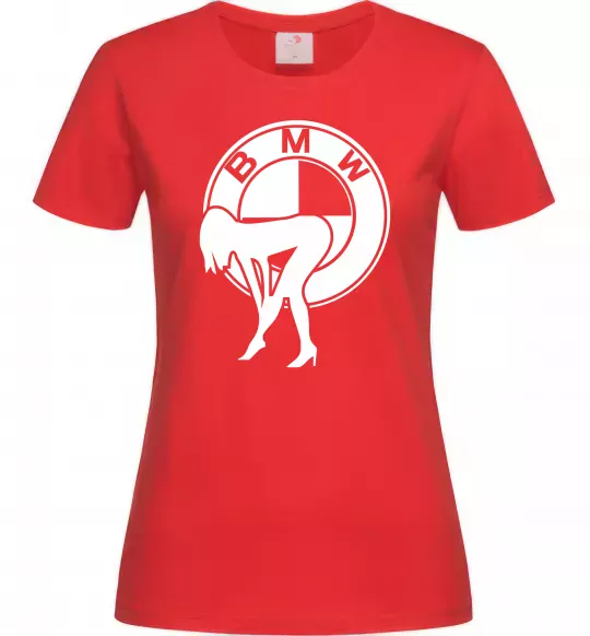 Жіноча футболка BMW girl Червоний фото
