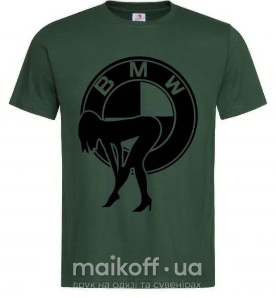 Мужская футболка BMW girl Темно-зеленый фото