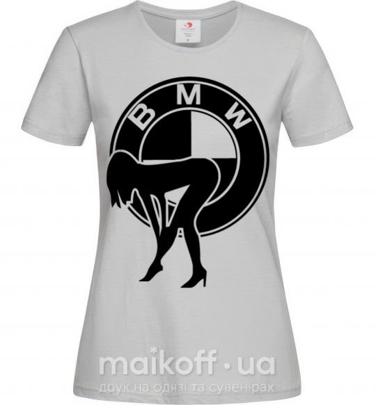 Женская футболка BMW girl Серый фото