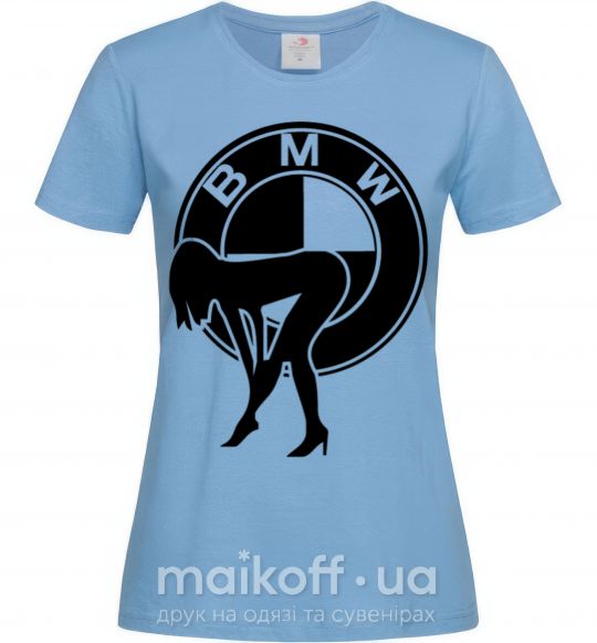 Жіноча футболка BMW girl Блакитний фото