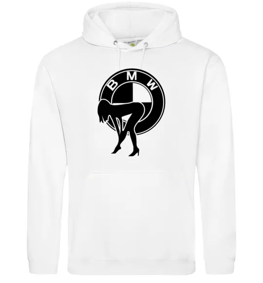 Чоловіча толстовка (худі) BMW girl Білий фото