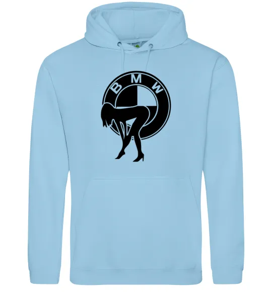 Мужская толстовка (худи) BMW girl Голубой фото