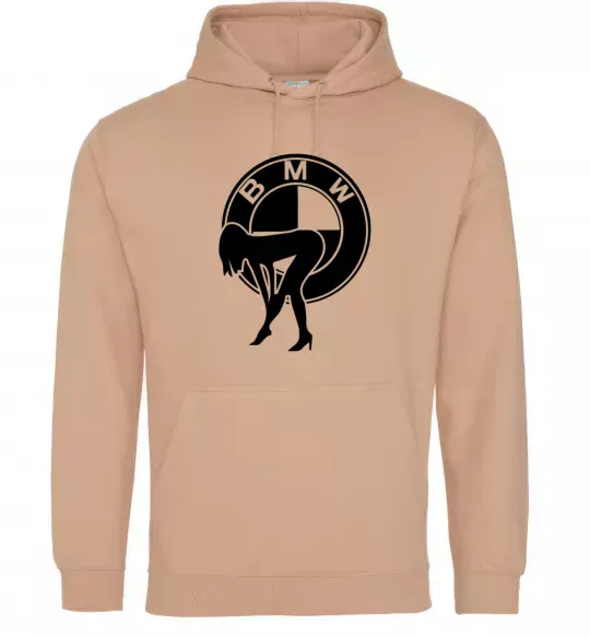 Женская толстовка (худи) BMW girl Песочный фото