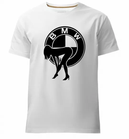 Чоловіча преміум футболка BMW girl Білий фото