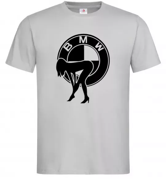 Чоловіча футболка BMW girl Сірий фото