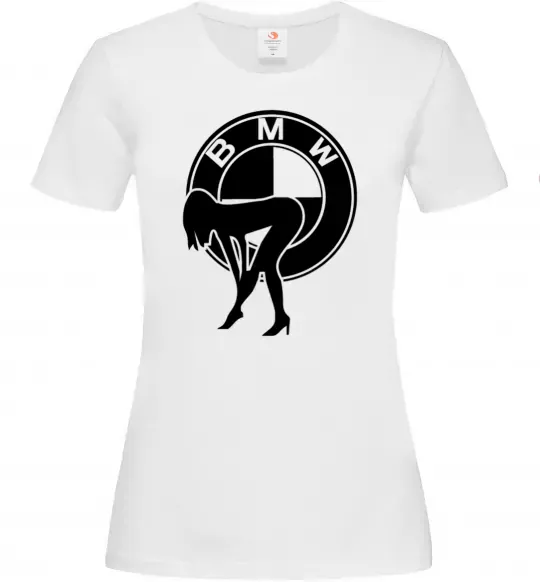 Жіноча футболка BMW girl Білий фото