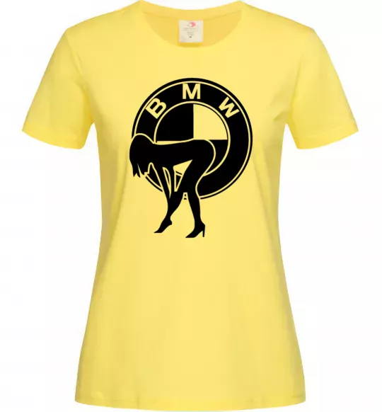 Жіноча футболка BMW girl Лимонний фото