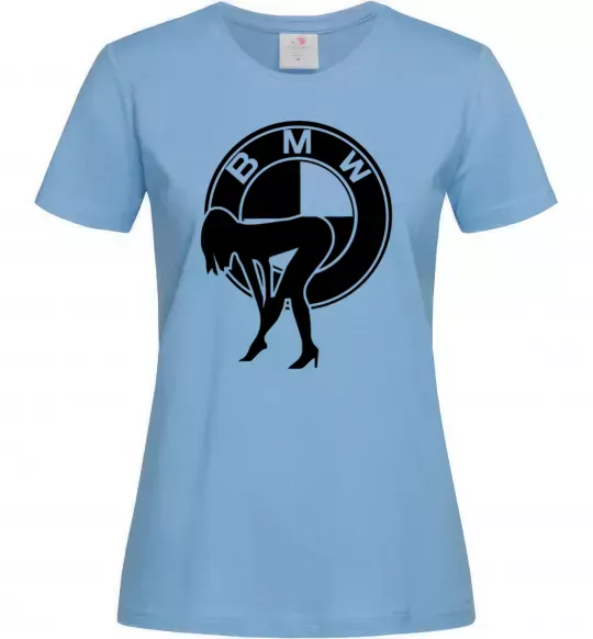 Жіноча футболка BMW girl Блакитний фото