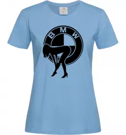 Женская футболка BMW girl Голубой фото