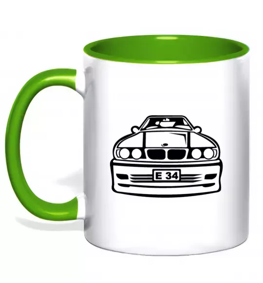 Чашка с цветной ручкой BMW E 34 Зеленый фото