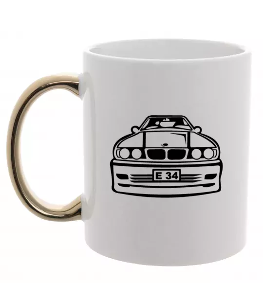 Чашка с цветной ручкой BMW E 34 Золото фото