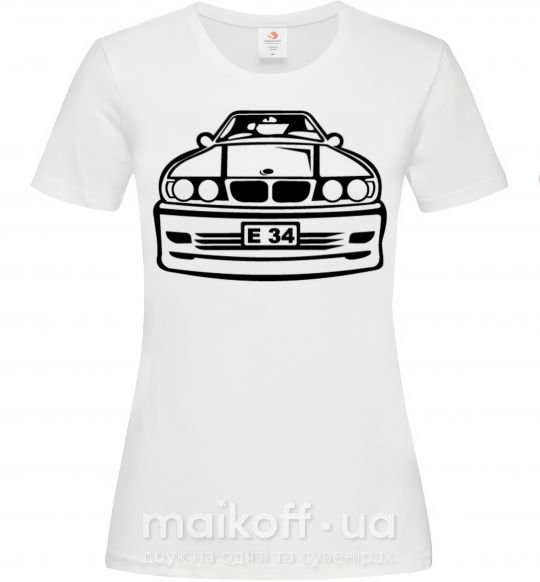 Женская футболка BMW E 34 Белый фото