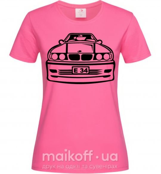 Женская футболка BMW E 34 Ярко-розовый фото