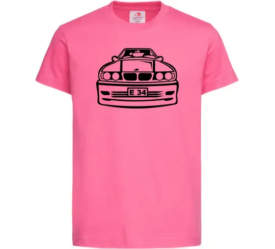 Детская футболка BMW E 34 Ярко-розовый фото