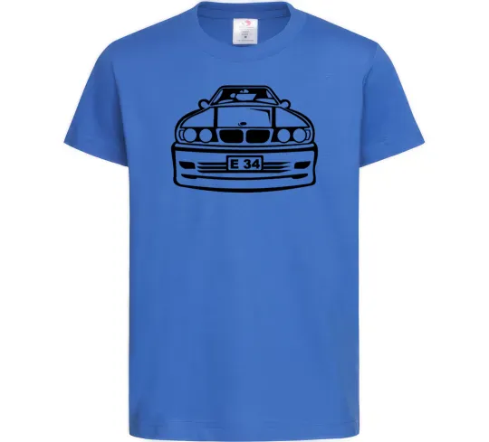 Детская футболка BMW E 34 Ярко-синий фото