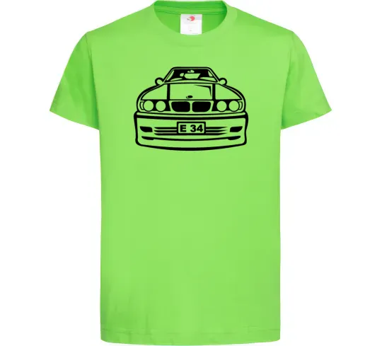 Детская футболка BMW E 34 Лаймовый фото
