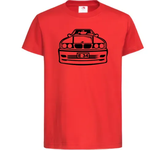 Детская футболка BMW E 34 Красный фото