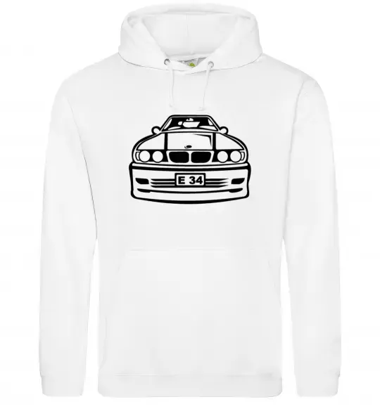 Мужская толстовка (худи) BMW E 34 Белый фото