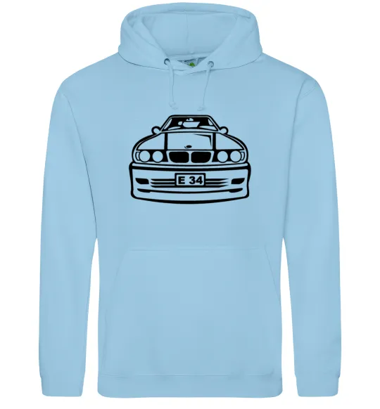 Женская толстовка (худи) BMW E 34 Голубой фото
