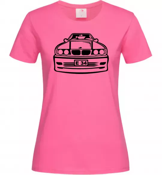 Жіноча футболка BMW E 34 Яскраво-рожевий фото