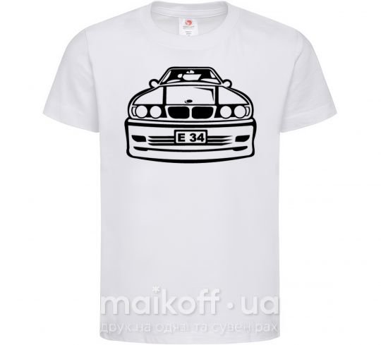 Детская футболка BMW E 34 Белый фото