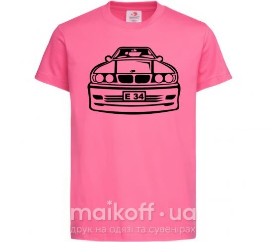 Дитяча футболка BMW E 34 Яскраво-рожевий фото