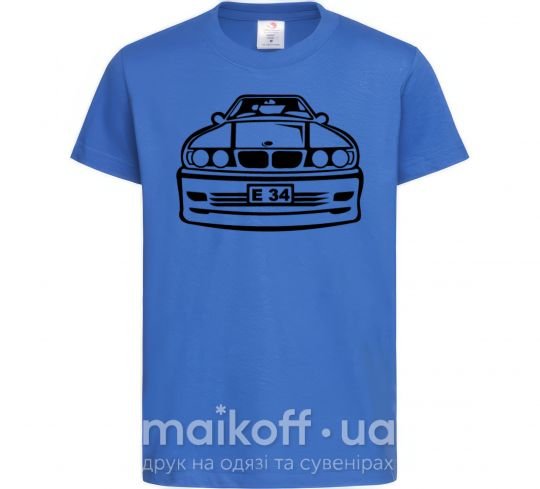 Детская футболка BMW E 34 Ярко-синий фото