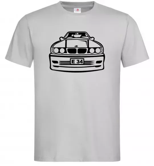 Чоловіча футболка BMW E 34 Сірий фото
