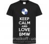 Дитяча футболка Keep calm and love BMW Чорний фото