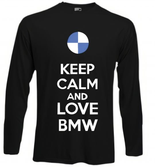 Реглан Keep calm and love BMW Чорний фото