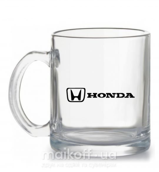 Чашка скляна Honda logo Прозорий фото