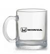 Чашка скляна Honda logo Прозорий фото