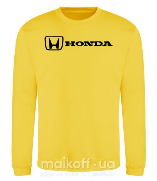 Світшот Honda logo Сонячно жовтий фото