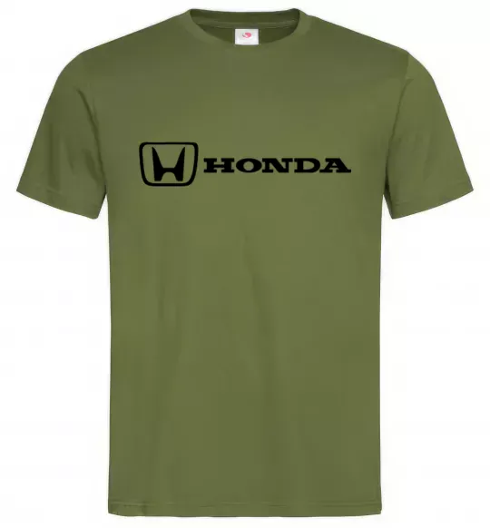 Мужская футболка Honda logo Оливковый фото