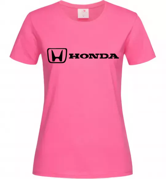 Женская футболка Honda logo Ярко-розовый фото