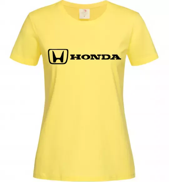 Женская футболка Honda logo Лимонный фото