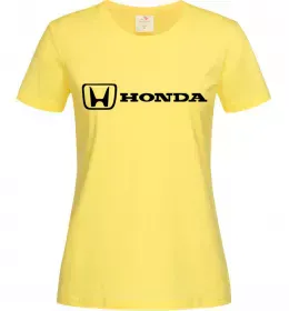 Женская футболка Honda logo Лимонный фото