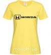 Женская футболка Honda logo Лимонный фото
