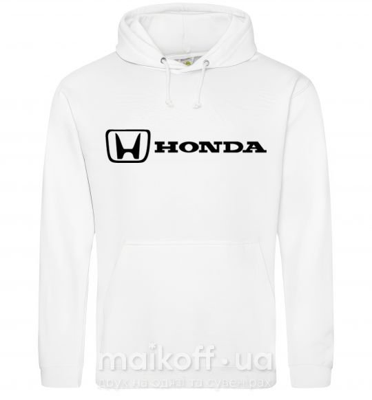 Мужская толстовка (худи) Honda logo Белый фото