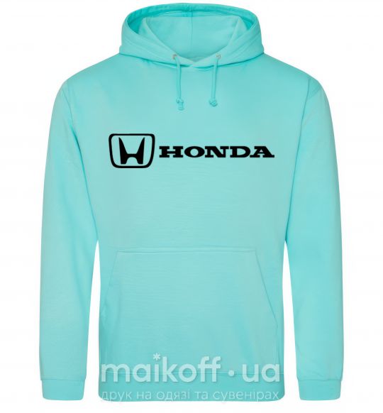 Мужская толстовка (худи) Honda logo Мятный фото