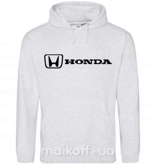 Жіноча толстовка (худі) Honda logo Сірий меланж фото