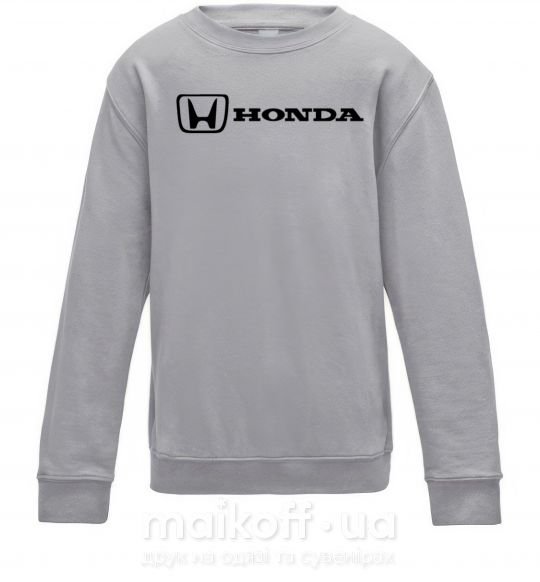 Детский Свитшот Honda logo Серый меланж фото