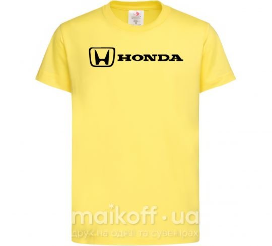 Детская футболка Honda logo Лимонный фото