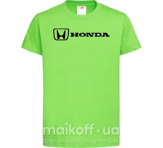 Дитяча футболка Honda logo Лаймовий фото