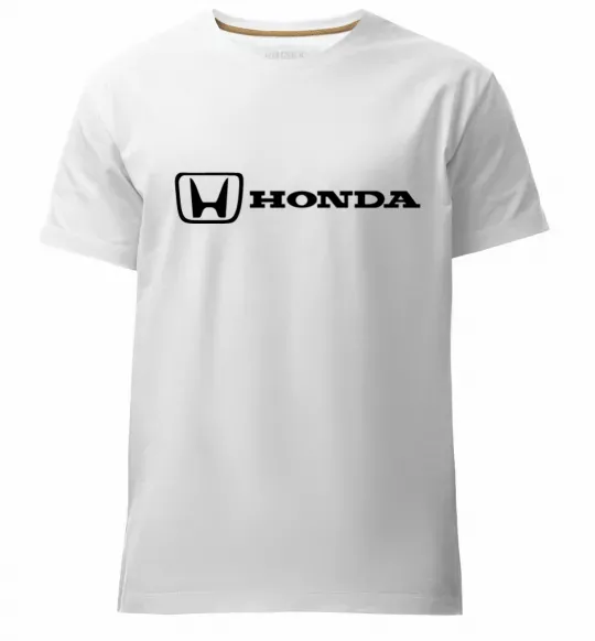 Мужская премиум футболка Honda logo Белый фото