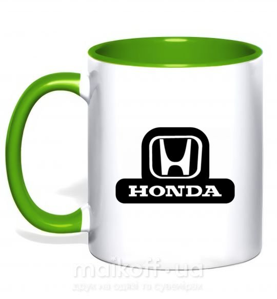 Чашка с цветной ручкой Лого Honda Зеленый фото